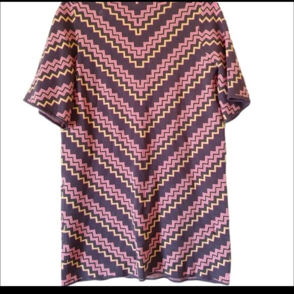 Milly zigzag chevron knit cardigan short sleeves long sweater size Small - Picture 4 of 10